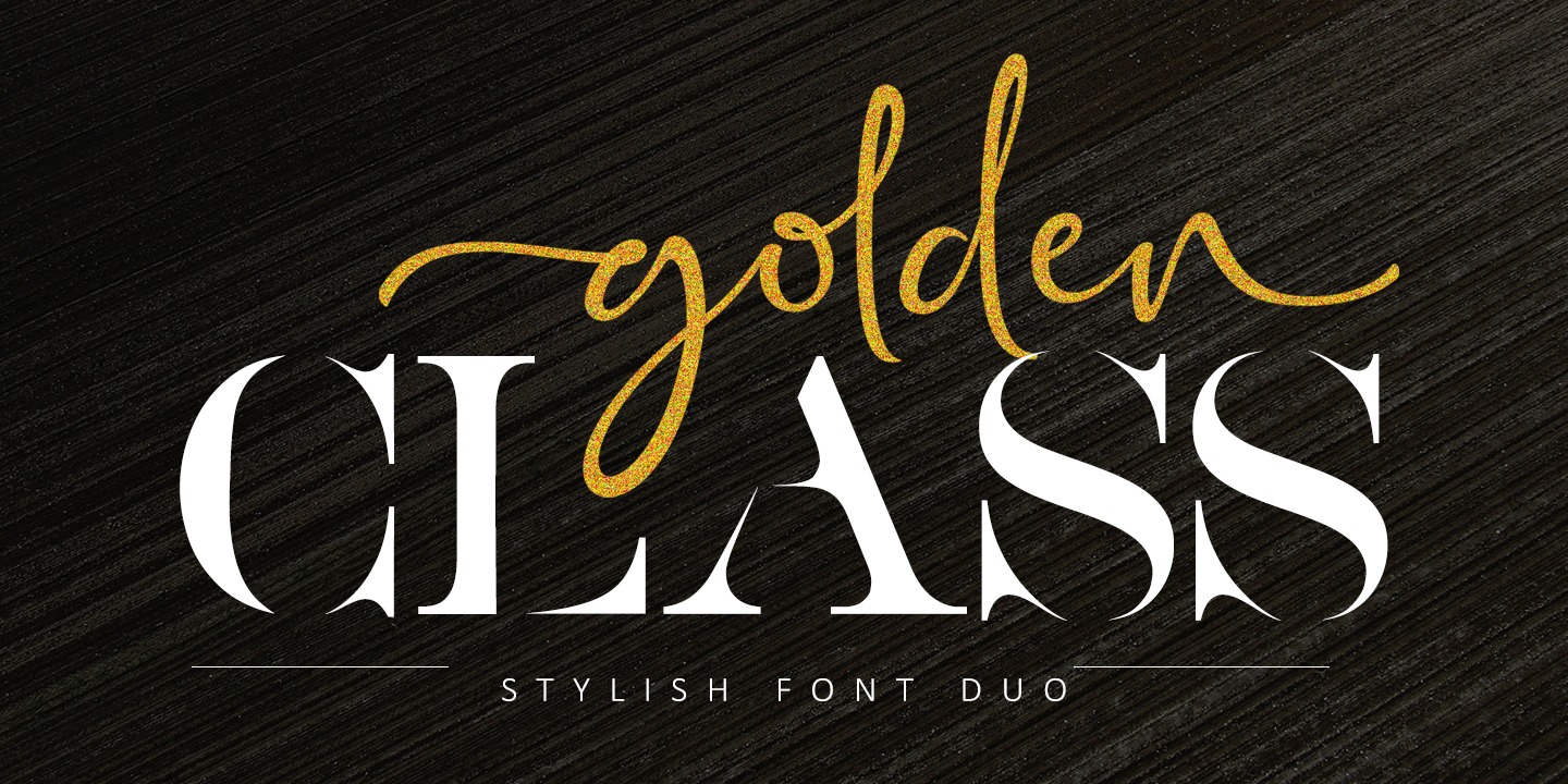 Przykład czcionki Golden Class Font Duo